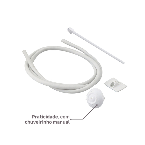 Chuveiro Elétrico Multitemperatura 127V (110V) 5500w Branco Redondo Optima 8T Hydra - Image 6