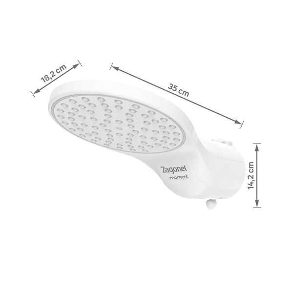Chuveiro Elétrico Multitemperatura 127V (110V) 5500w Branco Redondo Moment Zagonel - Image 4