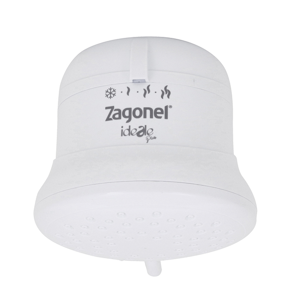 Chuveiro Elétrico Multitemperatura 220V 6800w Branco Redondo Ideale Plus sem Cano Zagonel