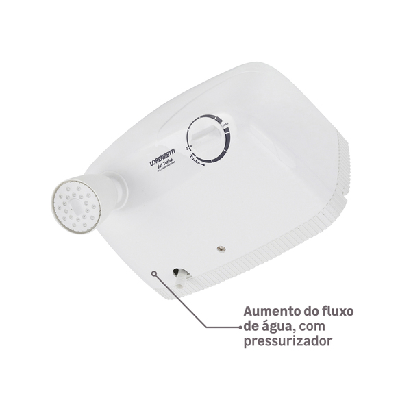 Chuveiro Elétrico Multitemperatura 220V 7800w Branco Redondo com Pressurizador Jet Turbo Lorenzetti - Image 4