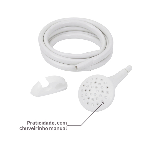 Chuveiro Elétrico Multitemperatura 220V 7800w Branco Redondo com Pressurizador Jet Turbo Lorenzetti - Image 6