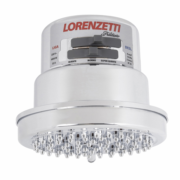 Chuveiro Elétrico Multitemperatura 220V 6800w Cromado Redondo Tradição Lorenzetti