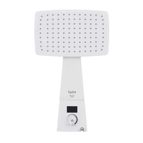 Chuveiro Elétrico Eletrônico com Visor Digital 127V (110V) 5500w Branco Quadrado Polo Plus Hydra - Image 2