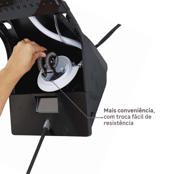 Chuveiro Elétrico Híbrido Eletrônico com Visor Digital 127V (110V) 5500w Preto Quadrado Ducali Premium Digital Zagonel - Image 6