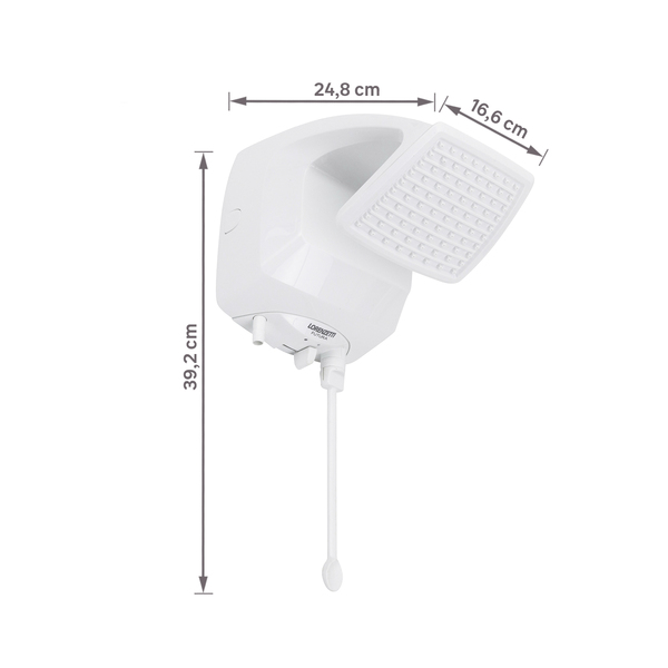 Chuveiro Elétrico Eletrônico 220V 6800w Branco Quadrado Futura Lorenzetti - Image 7