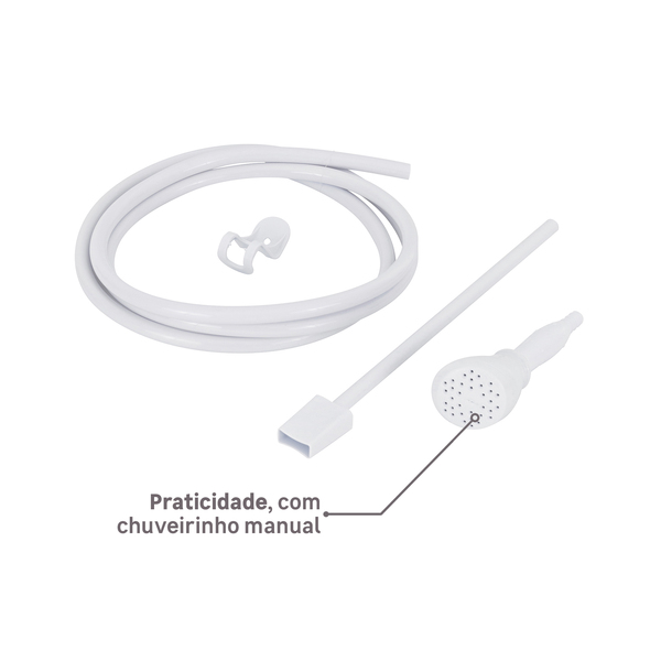 Chuveiro Elétrico Híbrido Eletrônico com Visor Digital 220V 7500w Branco Quadrado Ducali Premium Digital Zagonel - Image 8