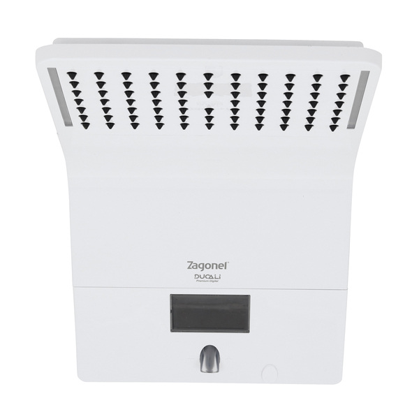 Chuveiro Elétrico Híbrido Eletrônico com Visor Digital 220V 7500w Branco Quadrado Ducali Premium Digital Zagonel - Image 4