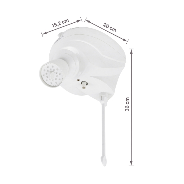 Chuveiro Elétrico Eletrônico 220V 7800w Branco Redondo Jet Control Lorenzetti - Image 7