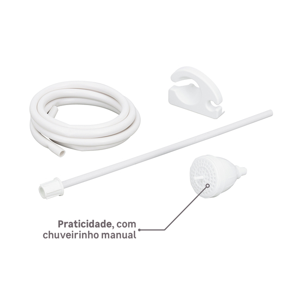 Chuveiro Elétrico Eletrônico 220V 7500w Branco Redondo Charm Equation - Image 6