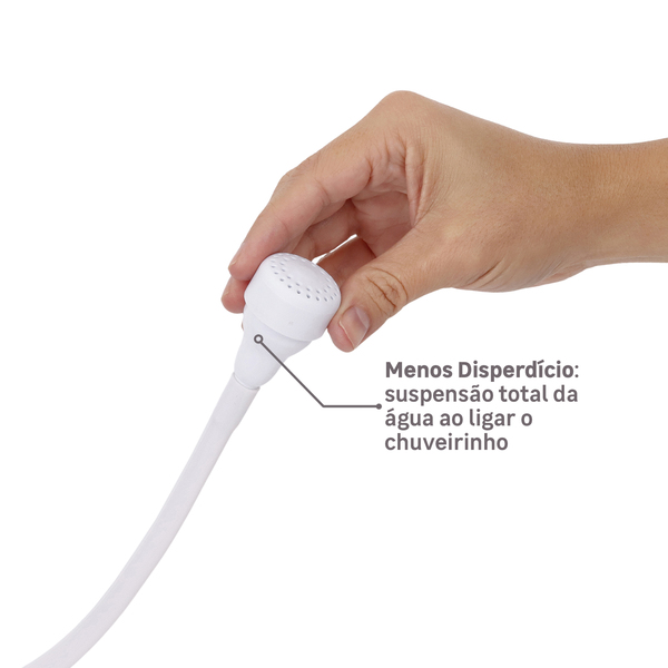 Chuveiro Elétrico Eletrônico 220V 7500w Branco Redondo Foz Equation - Image 6