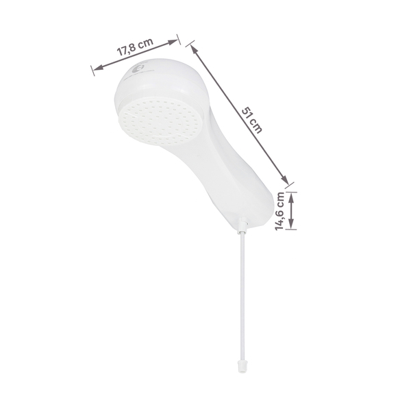 Chuveiro Elétrico Eletrônico 220V 7500w Branco Redondo Luka Equation - Image 6