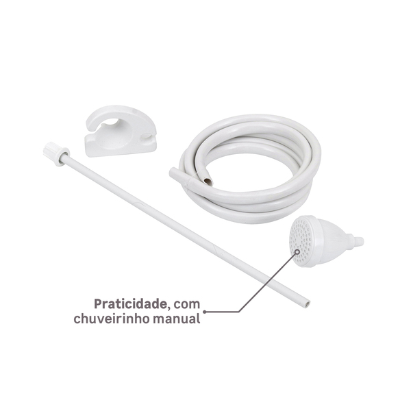 Chuveiro Elétrico Eletrônico 220V 7500w Branco Redondo Luka Equation - Image 4