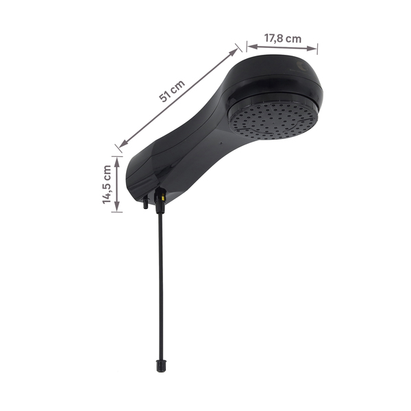 Chuveiro Elétrico Eletrônico 220V 7500w Preto Redondo Luka Equation - Image 6