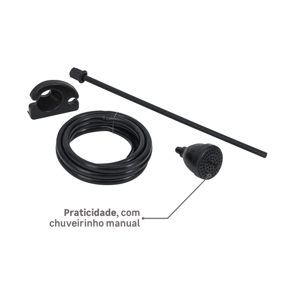 Chuveiro Elétrico Eletrônico 220V 7500w Preto Redondo Luka Equation - Image 5