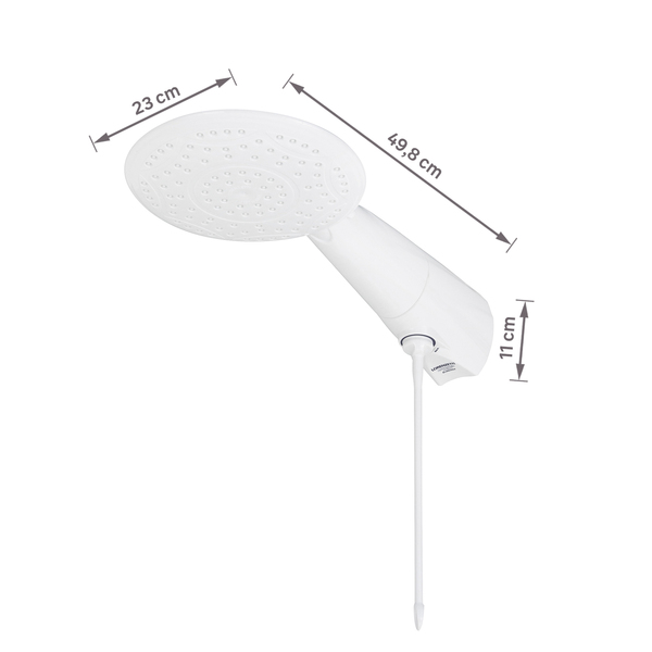 Chuveiro Elétrico Eletrônico 220V 4500w Branco Redondo com Resistência Blindada Advanced Lorenzetti - Image 7