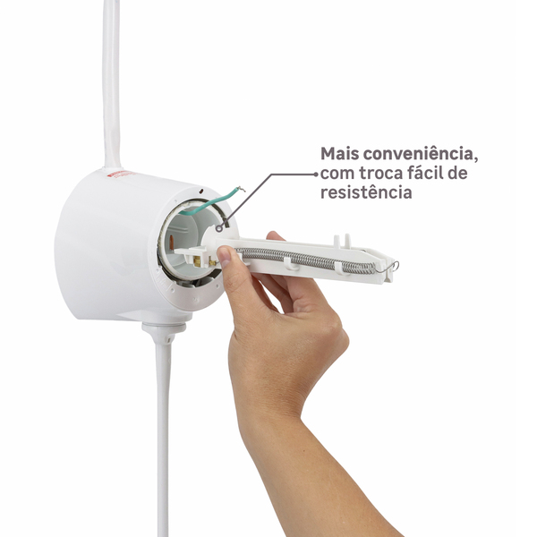 Chuveiro Elétrico Eletrônico 220V 7500w Branco Redondo Advanced Lorenzetti - Image 5