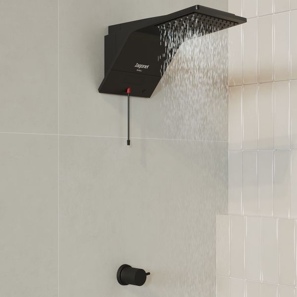 Chuveiro Elétrico Eletrônico 220V 7500w Preto Quadrado Ducali Zagonel - Image 2