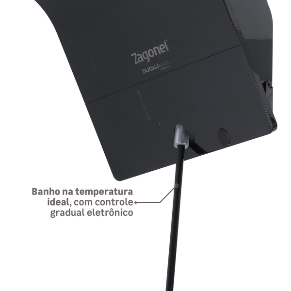 Chuveiro Elétrico Eletrônico 220V 7500w Preto Quadrado Ducali Zagonel - Image 7