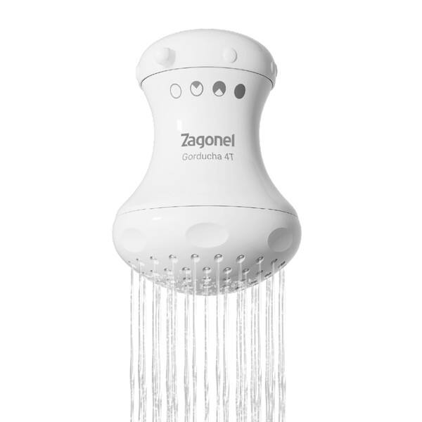 Chuveiro Elétrico Multitemperatura 127V (110V) 5450W Gorducha Branco Zagonel - Image 2