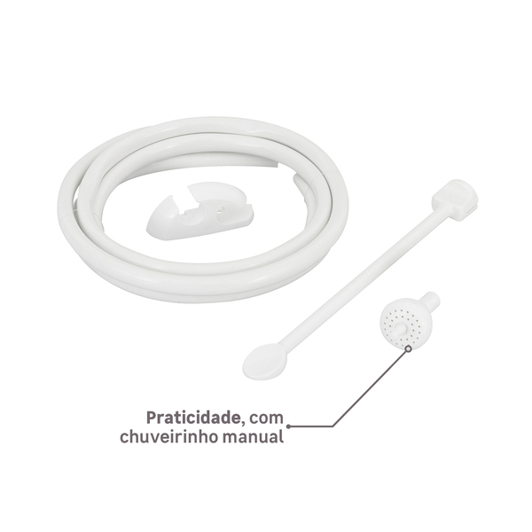 Chuveiro Elétrico Eletrônico 220V 6800w Branco Quadrado Loren Mostrarer Lorenzetti - Image 7