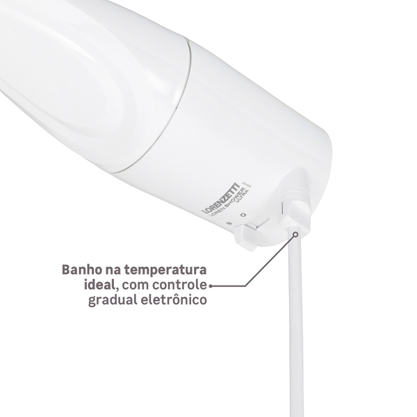 Chuveiro Elétrico Eletrônico 220V 6800w Branco Quadrado Loren Mostrarer Lorenzetti - Image 5