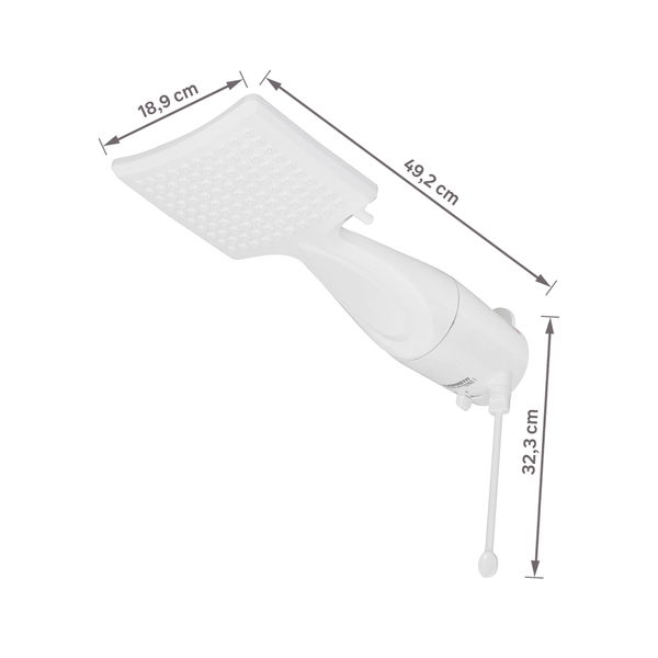 Chuveiro Elétrico Eletrônico 220V 6800w Branco Quadrado Loren Mostrarer Lorenzetti - Image 8