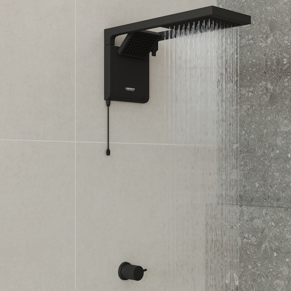 Chuveiro Elétrico Eletrônico 220V 7800w Preto Fosco Quadrado Acqua Duo Ultra Lorenzetti - Image 2