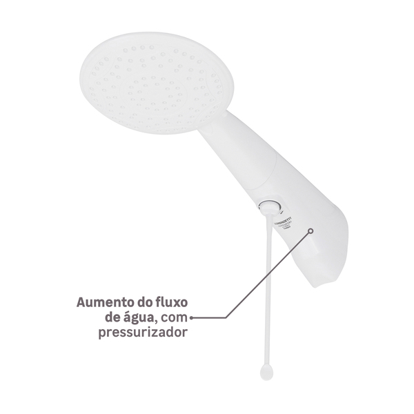 Chuveiro Elétrico Eletrônico 220V 7500w Branco Redondo com Pressurizador Advanced Lorenzetti - Image 6