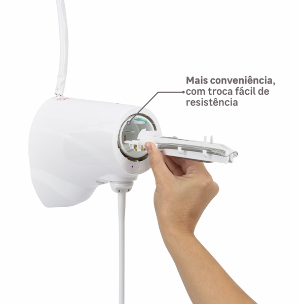 Chuveiro Elétrico Eletrônico 220V 7500w Branco Redondo com Pressurizador Advanced Lorenzetti - Image 8