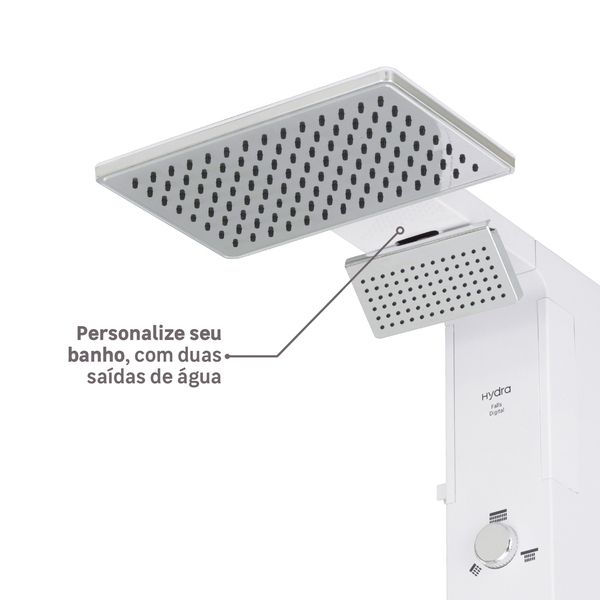 Chuveiro Elétrico Eletrônico com Visor Digital 220V 7700w Branco e Cromado Quadrado Falls Digital Hydra - Image 6