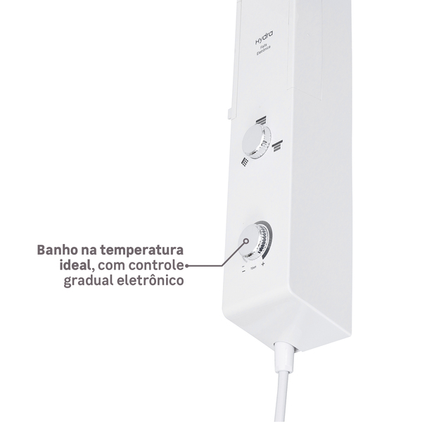 Chuveiro Elétrico Eletrônico 220V 7700w Branco e Cromado Quadrado Falls Hydra - Image 8