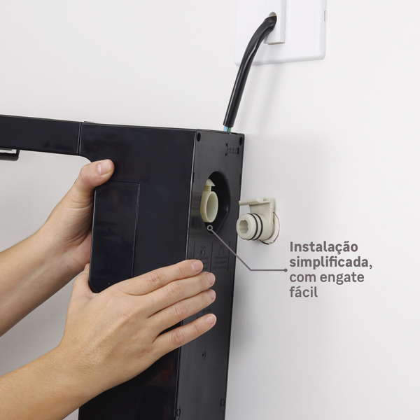 Chuveiro Elétrico Eletrônico 220V 7700w Preto e Cromado Quadrado Falls Hydra - Image 4