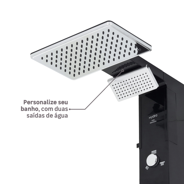 Chuveiro Elétrico Eletrônico 220V 7700w Preto e Cromado Quadrado Falls Hydra - Image 6