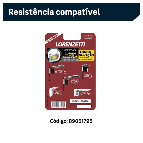 Chuveiro Eletrônico 127V (110V) 5500W Branco e Cromado Acqua Storm Lorenzetti - Image 5