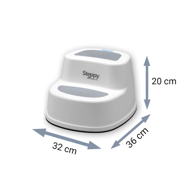 Degrau Burigotto Steppy 2 Em 1 Branco Com Cinza - Image 5