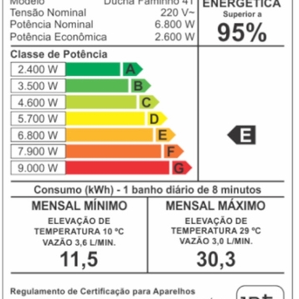 Ducha Faminho 4t Br 220v 6800w Fame - Image 2