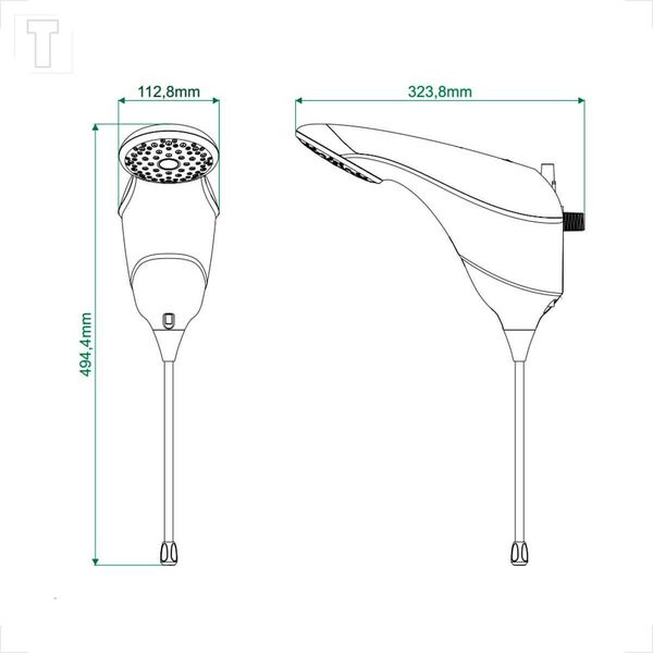 Ducha Zagonel Sublime Eletronica Branco 127v 5500w - Image 8