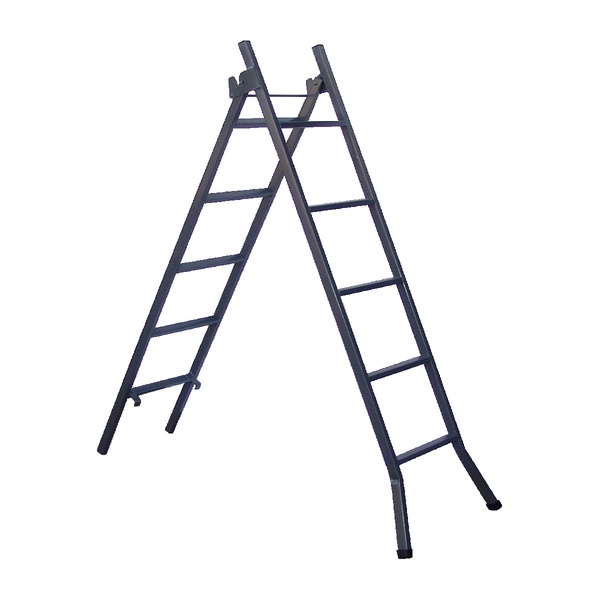 Escada 3 Em 1 Extensiva Em Chapa De Aço 11 E 6 Degraus 330cm - Image 2