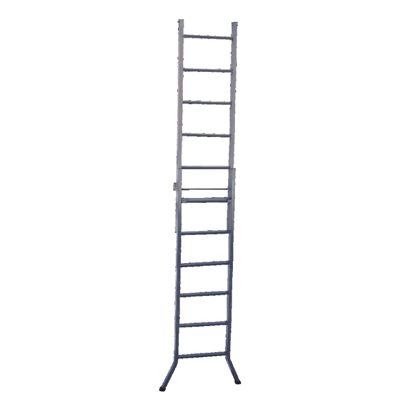 Escada 3 Em 1 Extensiva Em Chapa De Aço 11 E 6 Degraus 330cm