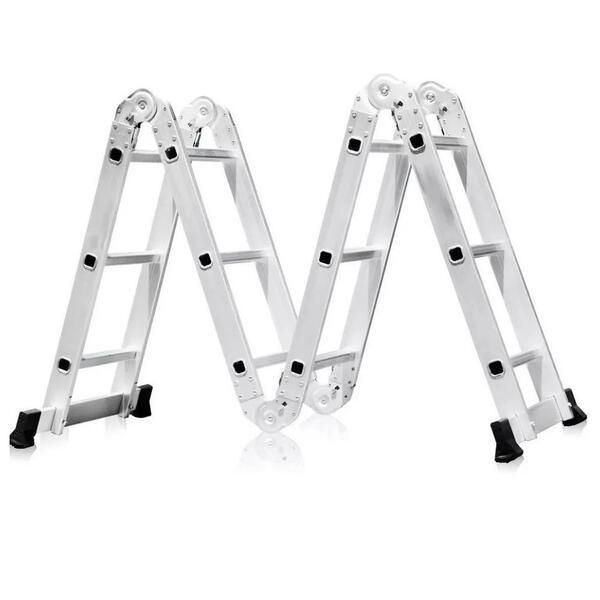 Escada Articulada Multifuncional 4x3 Alumínio Fortt 12 Degraus 3.34m - Eam4x3 - Image 2