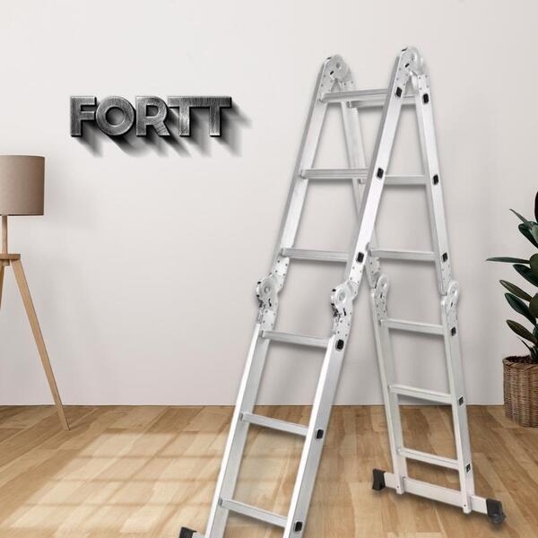 Escada Articulada Multifuncional 4x3 Alumínio Fortt 12 Degraus 3.34m - Eam4x3 - Image 9