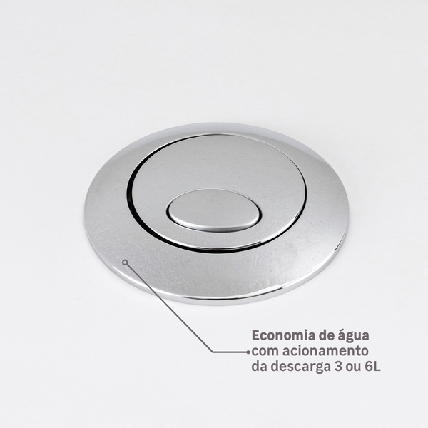 Kit Vaso Sanitário com Caixa Acoplada e Assento Branco Duplo Acionamento 3/6L Saída Vertical Infantil Icasa - Image 6