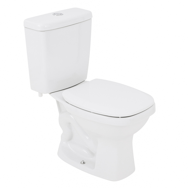 Kit Vaso Sanitário com Caixa Acoplada e Assento Branco Duplo Acionamento 3/6L Saída Vertical Like Celite