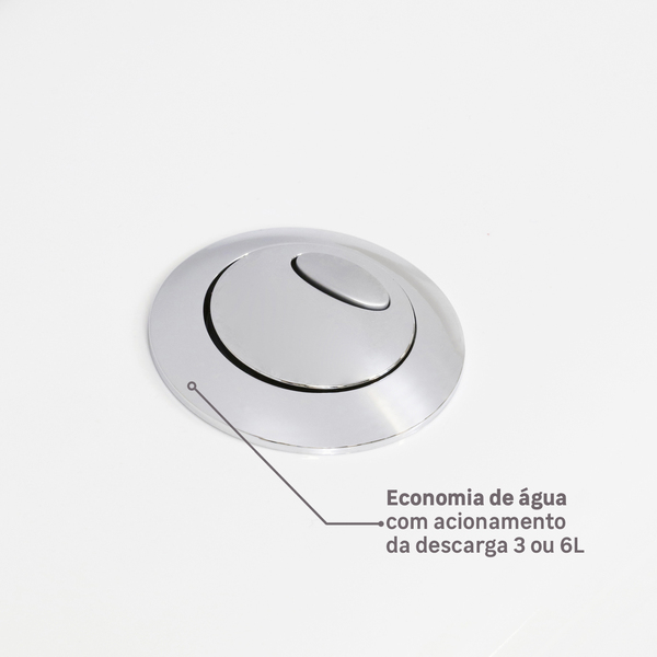 Kit Vaso Sanitário com Caixa Acoplada e Assento Branco Duplo Acionamento 3/6L Saída Vertical Lille Sensea - Image 6