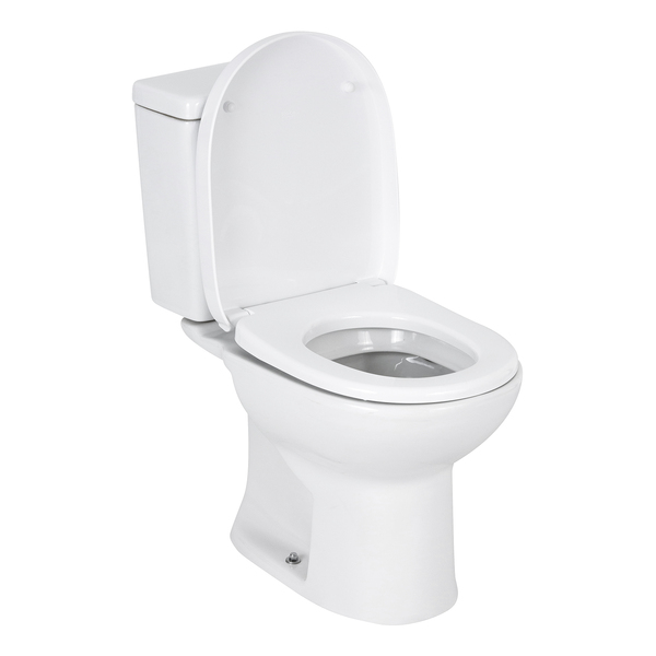 Kit Vaso Sanitário com Caixa Acoplada e Assento Branco Duplo Acionamento 3/6L Saída Vertical Round Roca - Image 4