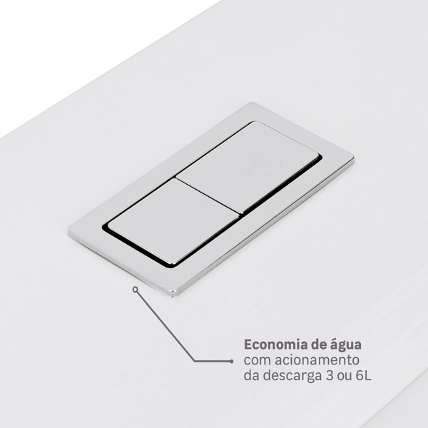 Kit Vaso Sanitário com Caixa Acoplada Branco 3/6L Vertical Gali Docol - Image 8