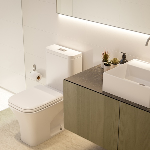 Kit Vaso Sanitário com Caixa Acoplada Branco 3/6L Vertical Gali Docol - Image 3