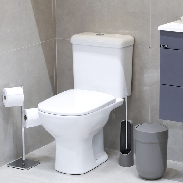 Kit Vaso Sanitário com Caixa Acoplada e Assento Branco Duplo Acionamento 3/6L Saída Vertical Lille Sensea - Image 9