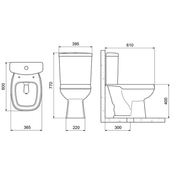 Kit Vaso Sanitário com Caixa Acoplada e Assento Soft Close Avant Incepa Branco Brilhante. - Image 3