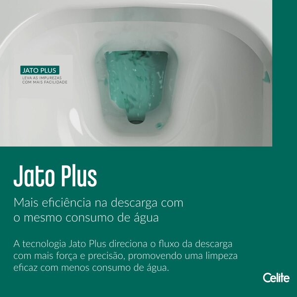 Kit Vaso Sanitário Convencional Com Assento Acesso Confort Celite Branco Brilhante - Image 2